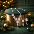 Set of Elegant And Trendy Necklace And Earrings - Color: Silvery