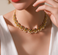 Small Lotus Gungroo Necklace Set with Earrings