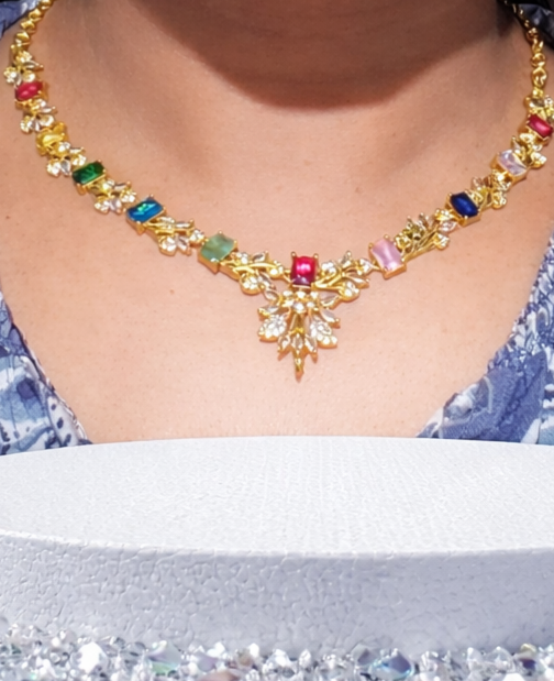 Multicolor Stone Imitation Necklace Set