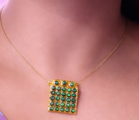 Handmade Kemp Square Pendant Necklace
