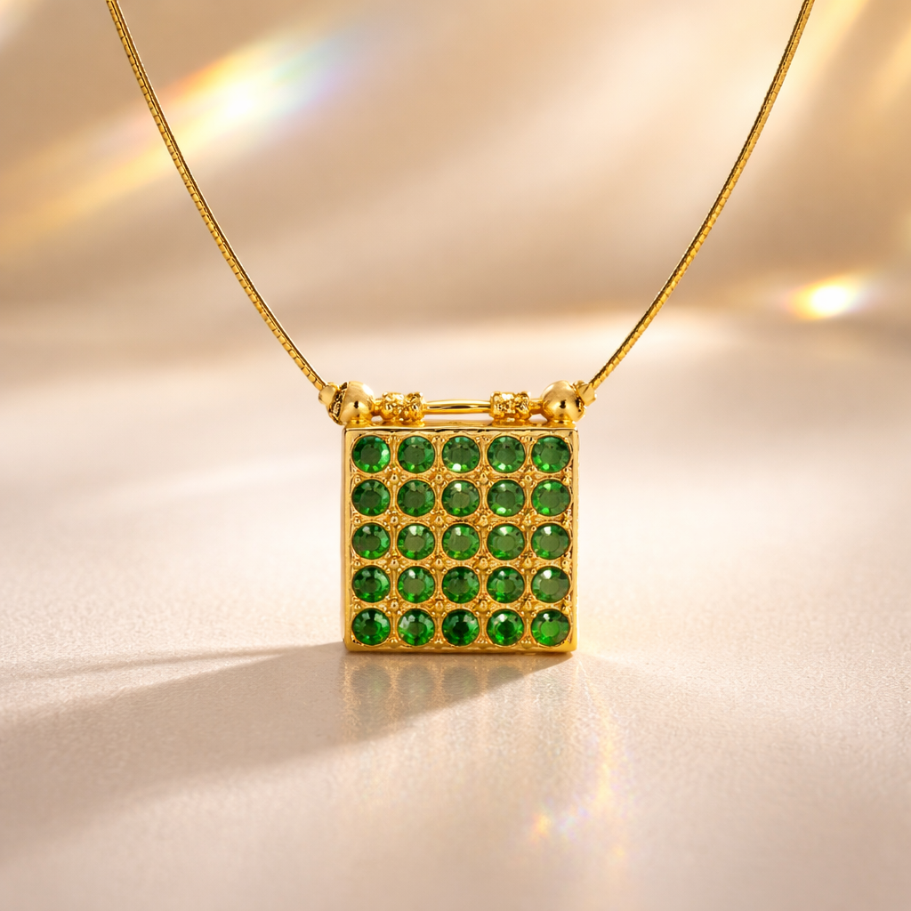 Handmade Kemp Square Pendant Necklace
