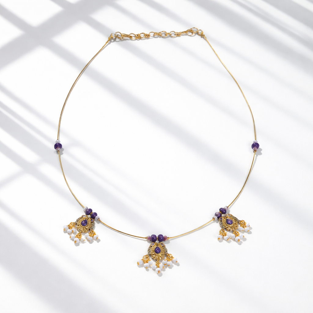 Handmade Beaded invisible Chain Necklace