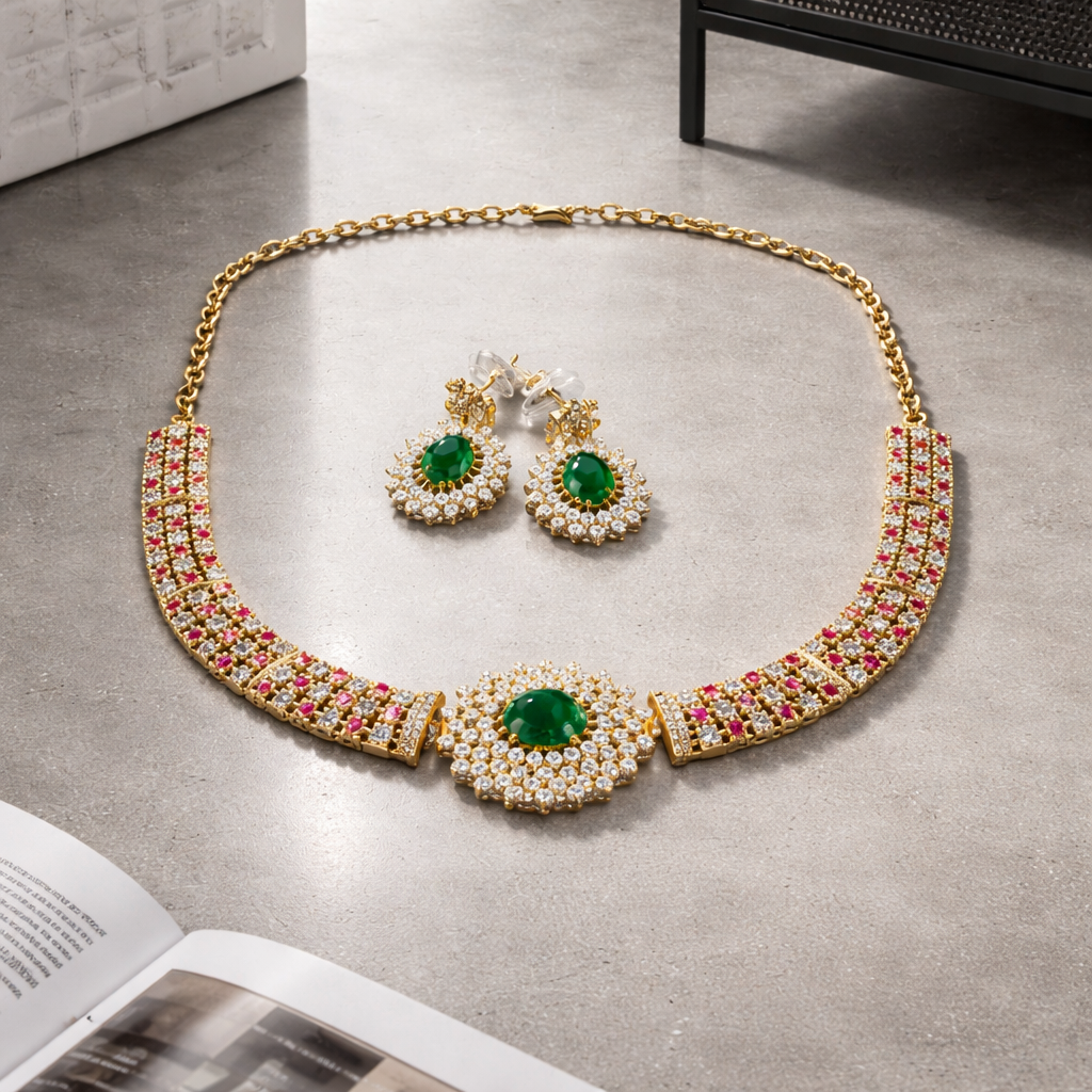 AD-333 Beautiful Necklace and Earrings