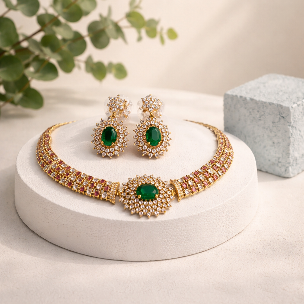 AD-333 Beautiful Necklace and Earrings