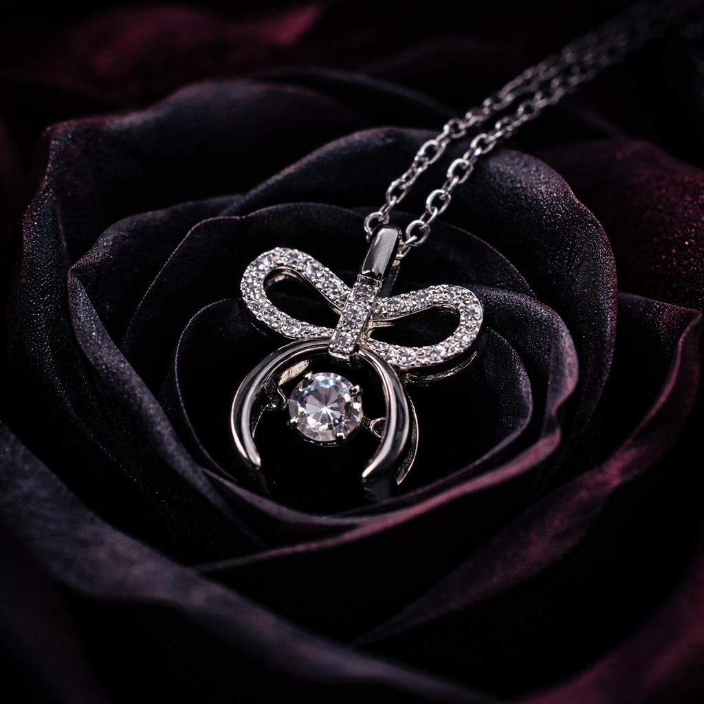 Pulsatile Heart Bow-Stainless Steel Jewellery  - Silver