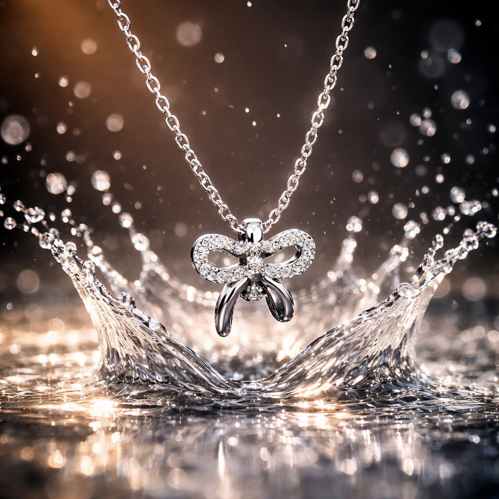 Pulsatile Heart Bow-Stainless Steel Jewellery  - Silver