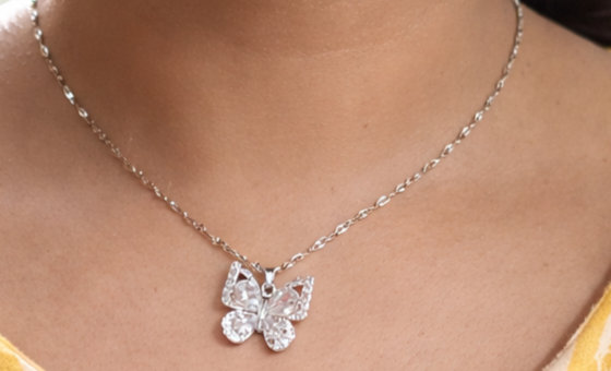 Butterfly Titanium Steel Necklace