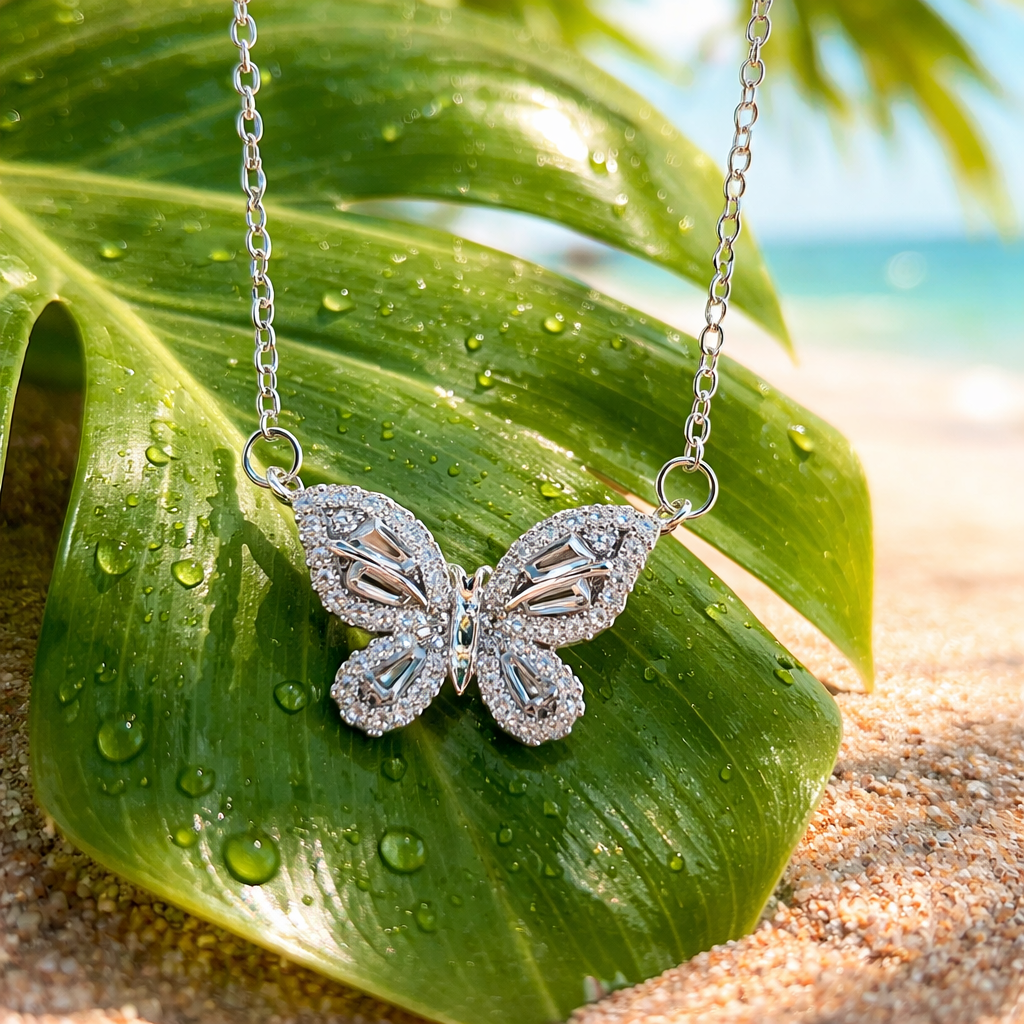 Butterfly pendent  Stainless Steel Necklace