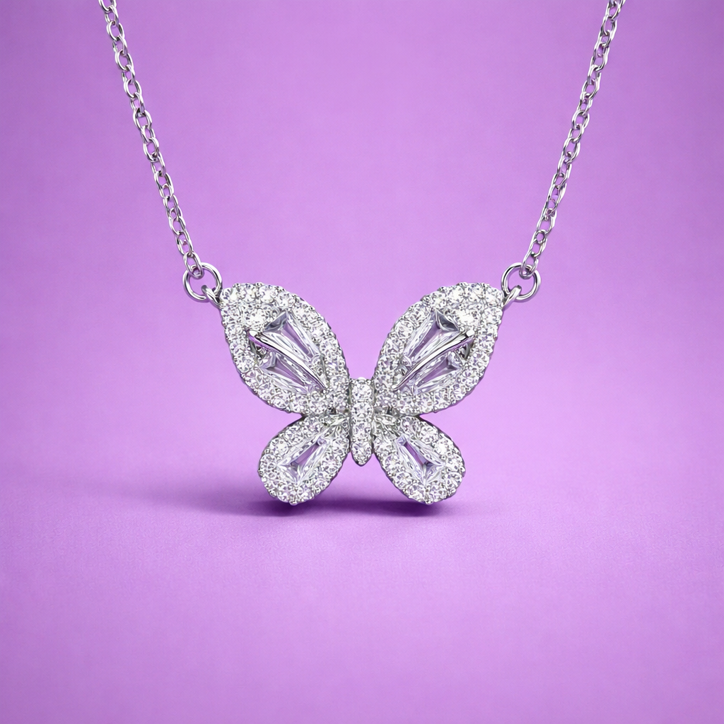 Butterfly pendent  Stainless Steel Necklace