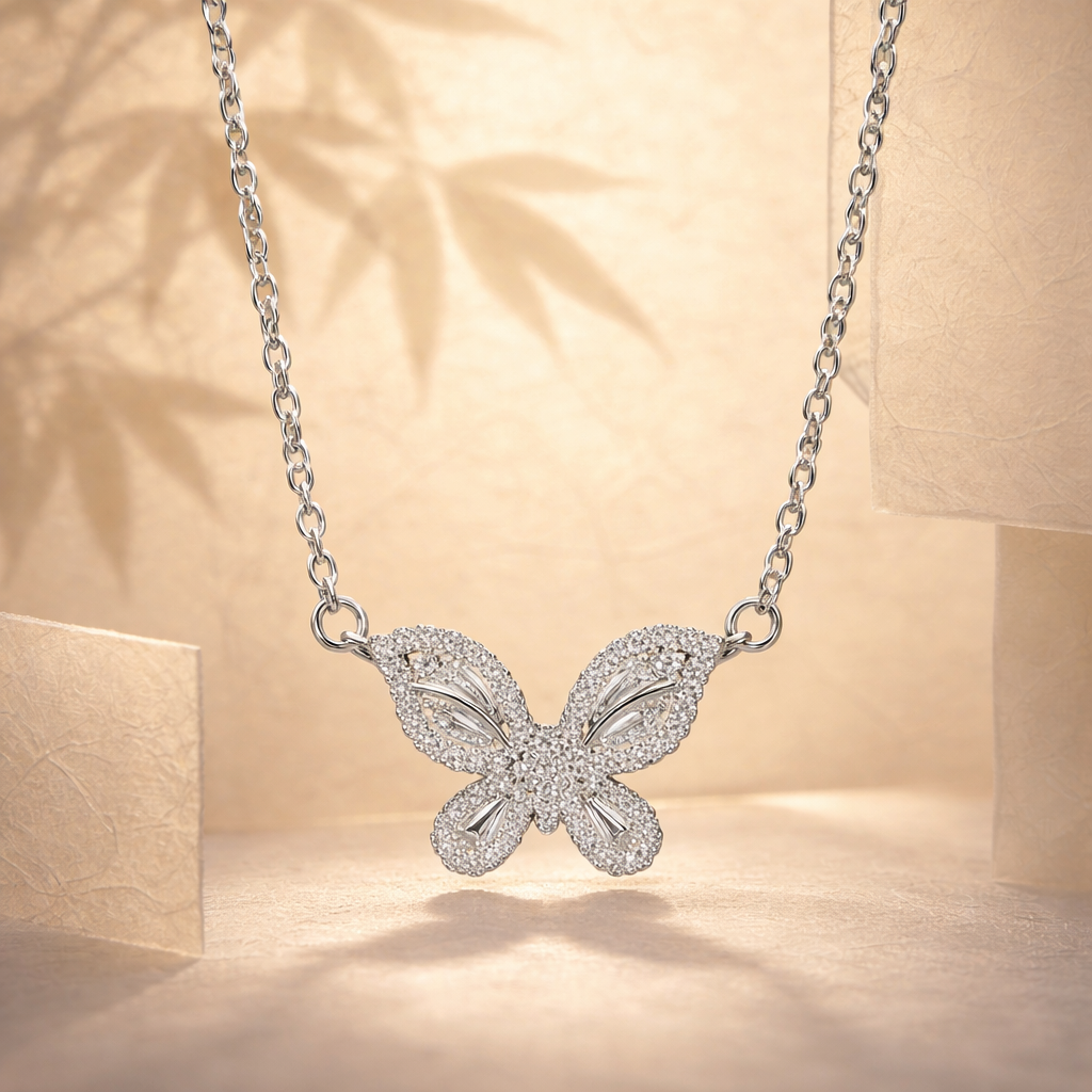 Butterfly pendent  Stainless Steel Necklace