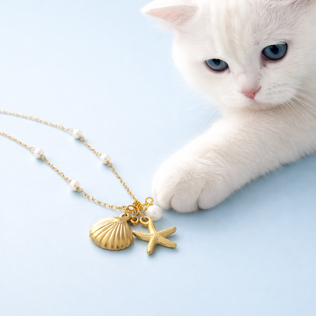 Starfish Shell Pearl Necklace
