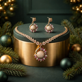 Floral Jewelry Necklace and Earrings