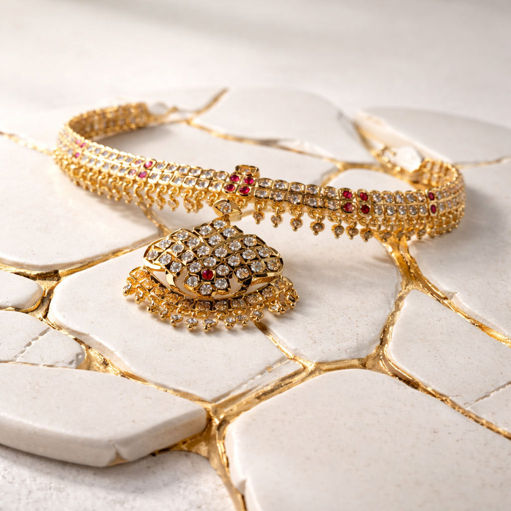 222- AD stone Choker