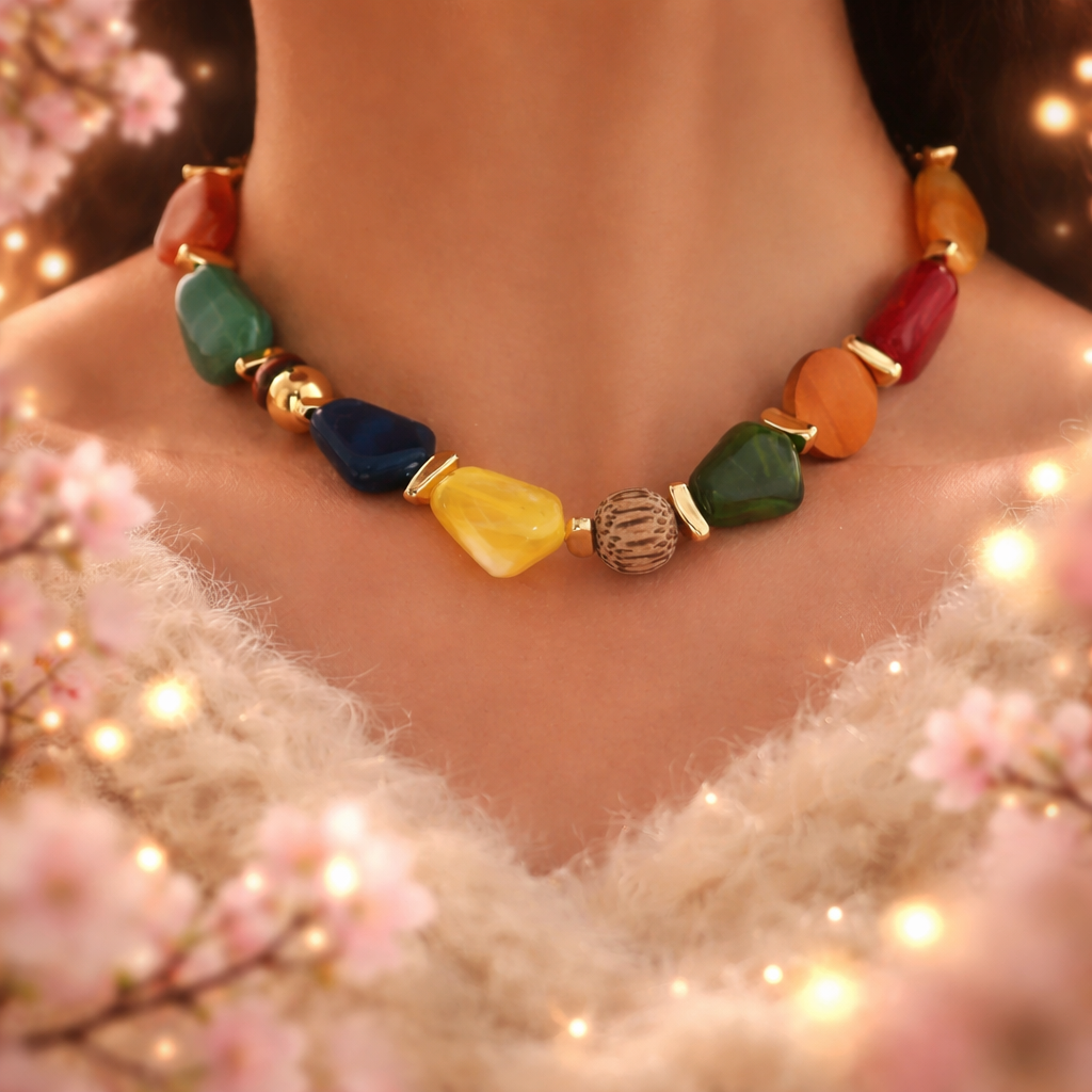  Multicolor Plastic Necklace