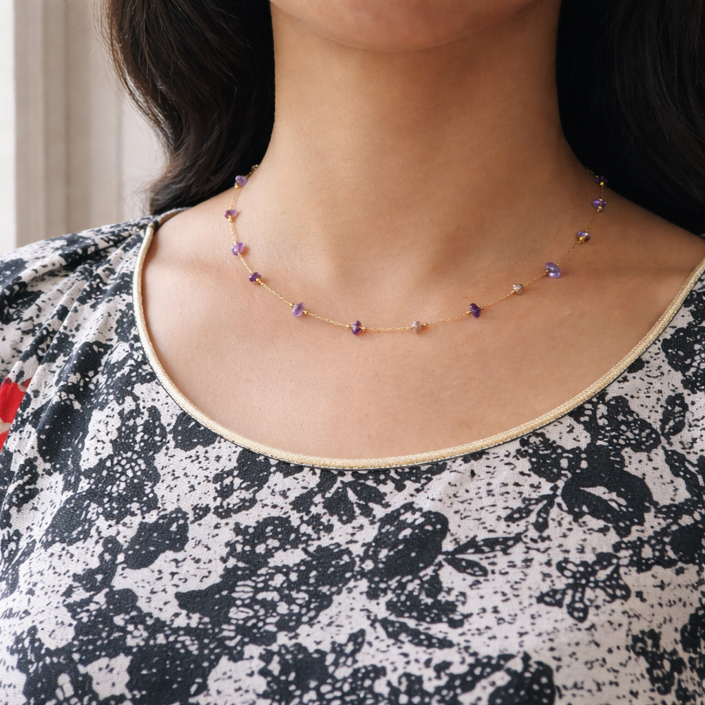 304 Stainless Steel Plastic Irregular 18k Gold plated Necklace