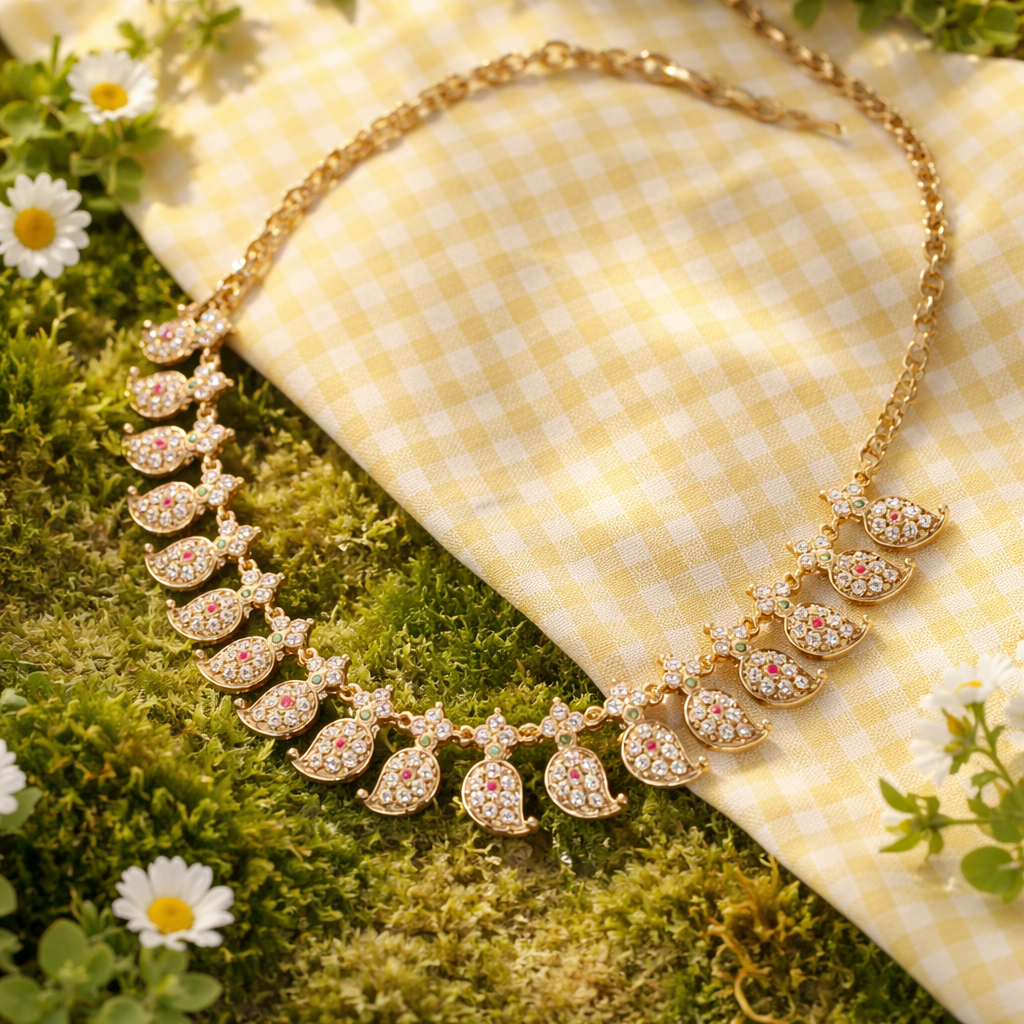 Mango Design Necklace - AD STONE
