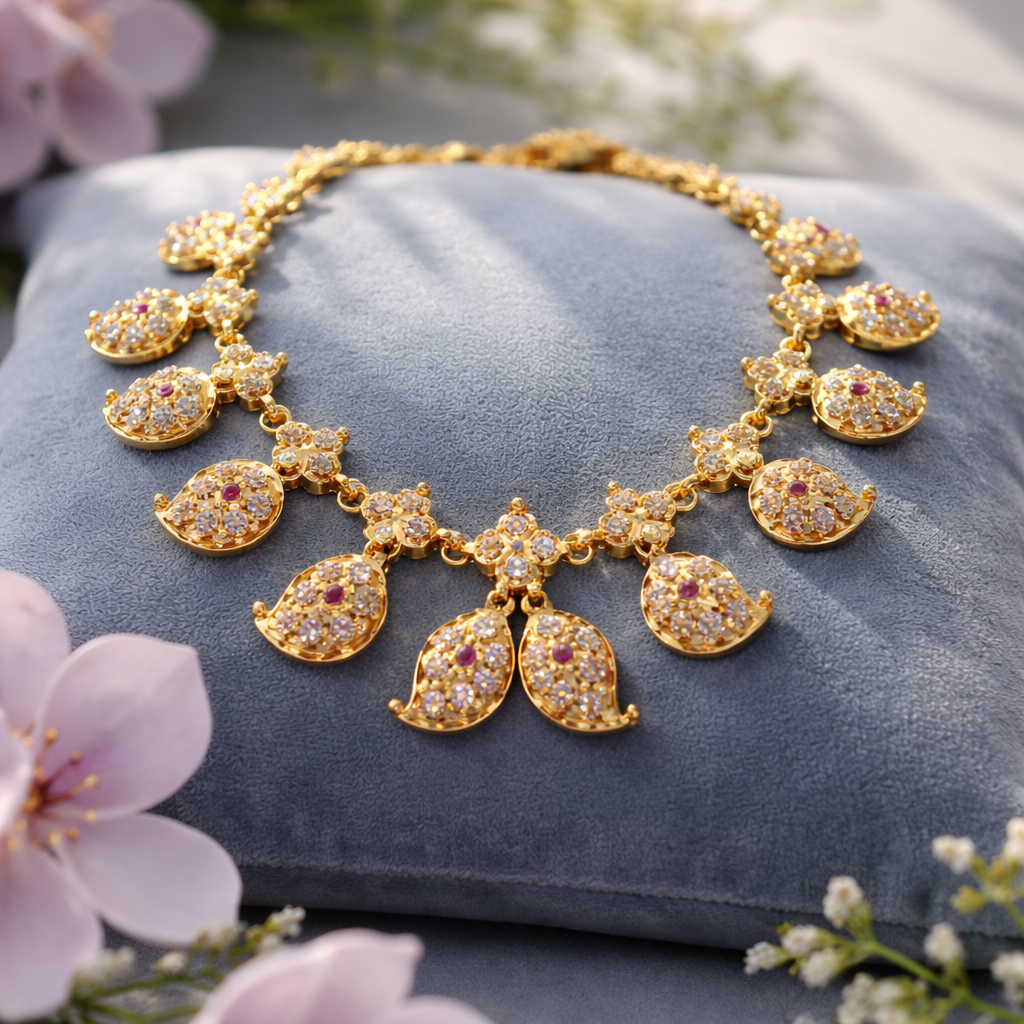 Mango Design Necklace - AD STONE