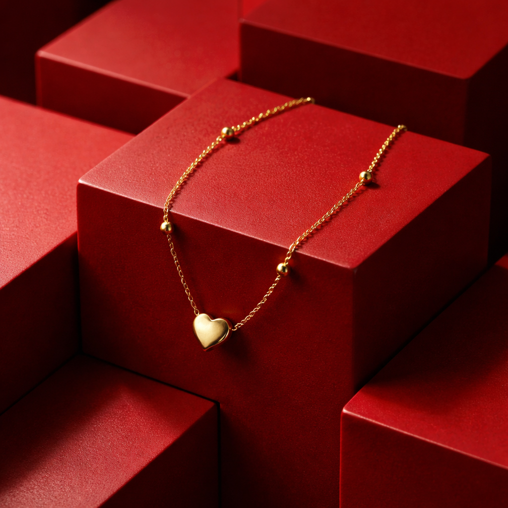 Round Beads Fat Love Stainless Steel Necklace