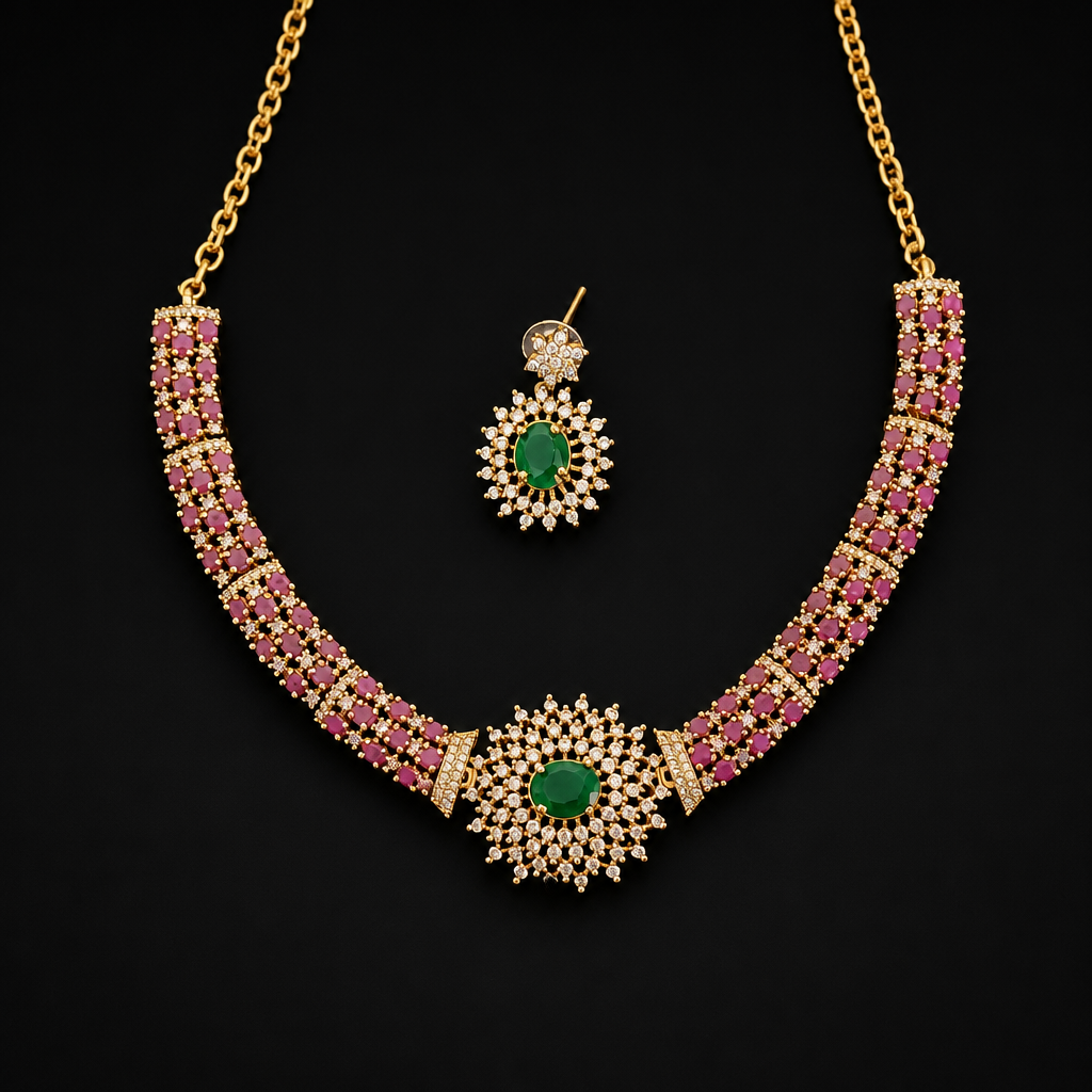 AD-333 Beautiful Necklace and Earrings
