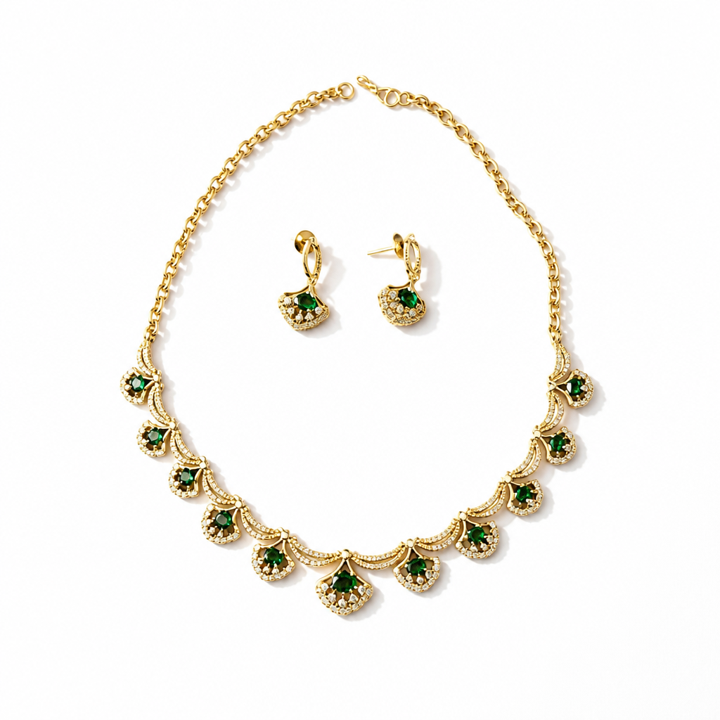 Ad Necklace and Earrings No - 501