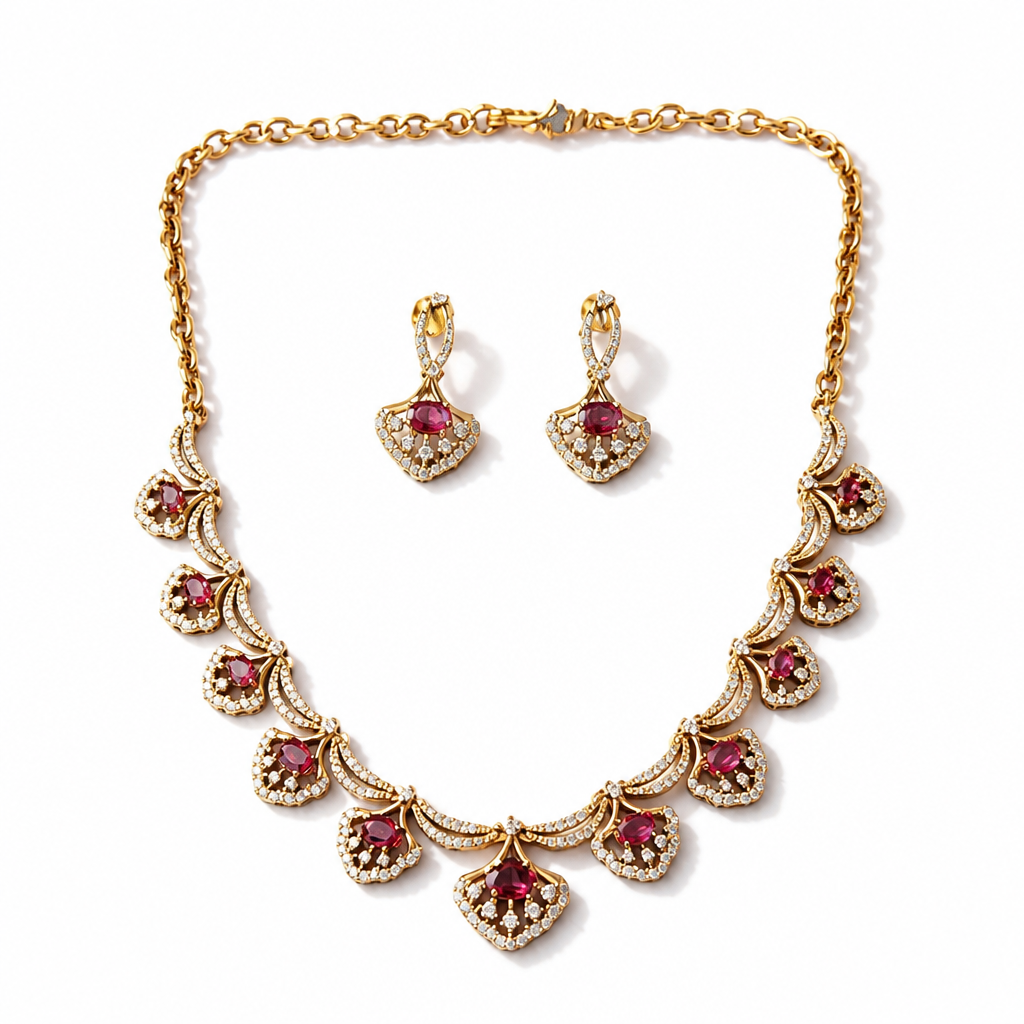 AD Necklace and Earrings No - 502