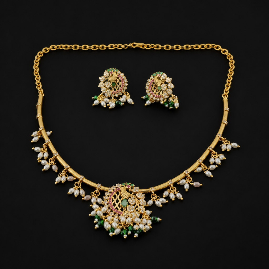 AD Necklace and Earrings No - 506