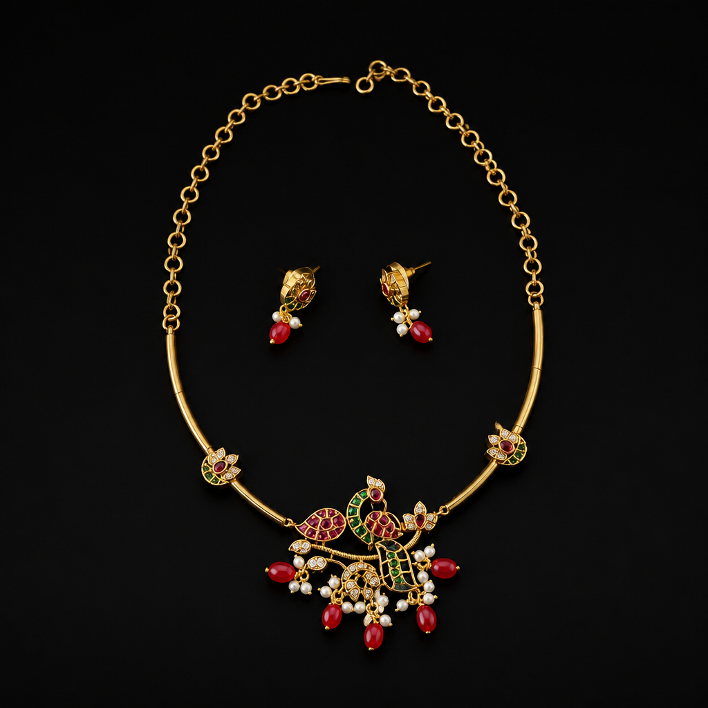 AD Necklace and Earrings No - 507