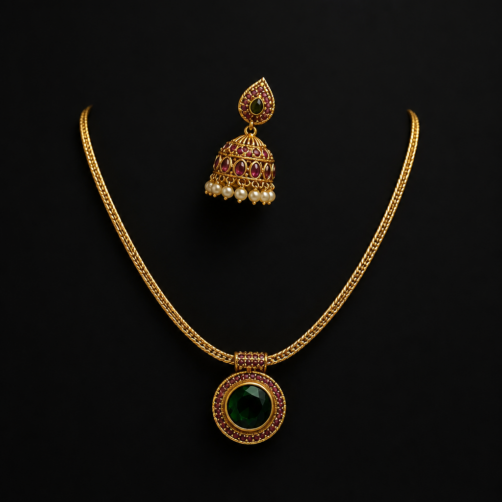 AD Necklace and Earrings No - 509