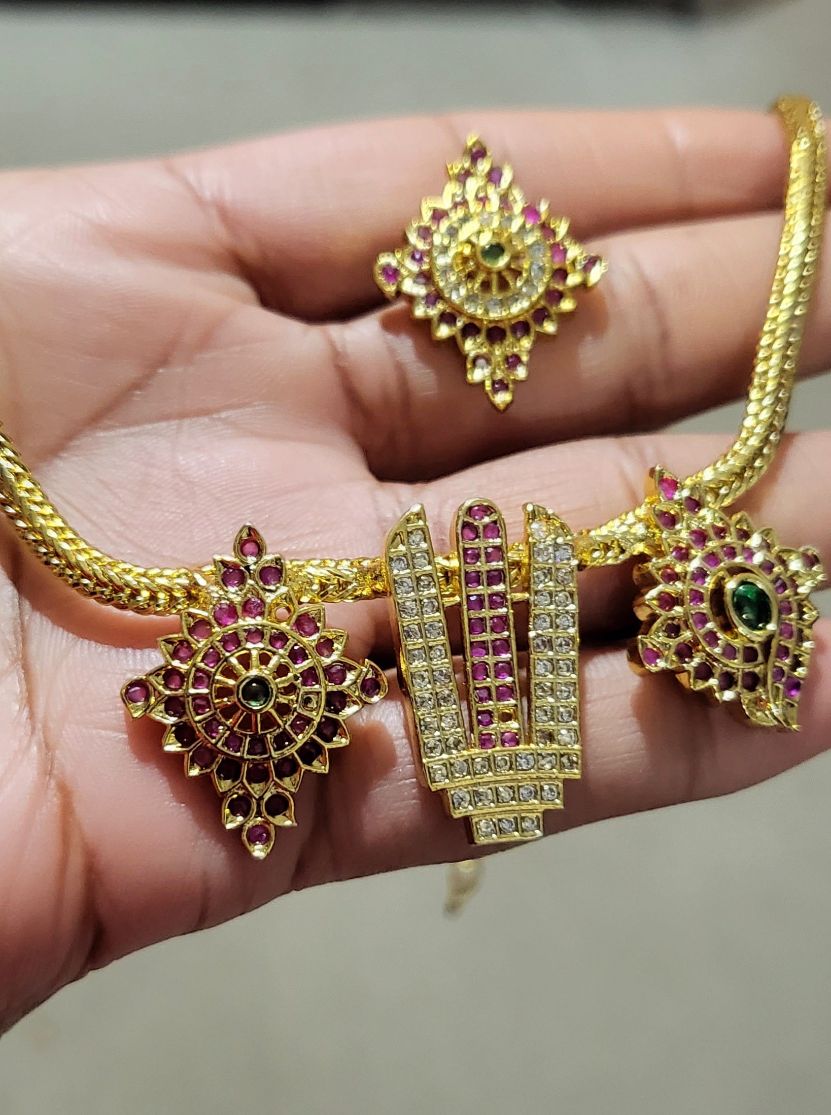 111 AD Stone Necklace and Earrings