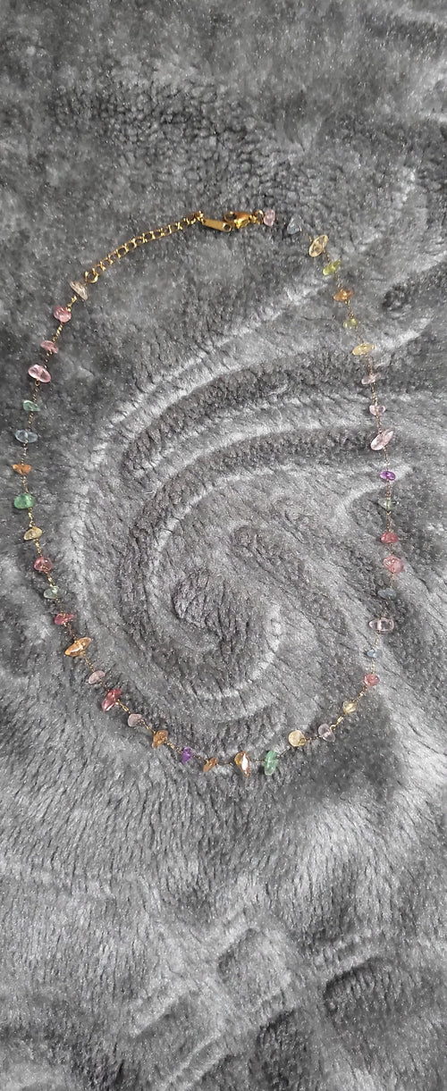 304 Stainless Steel Plastic Irregular 18k Gold plated Necklace