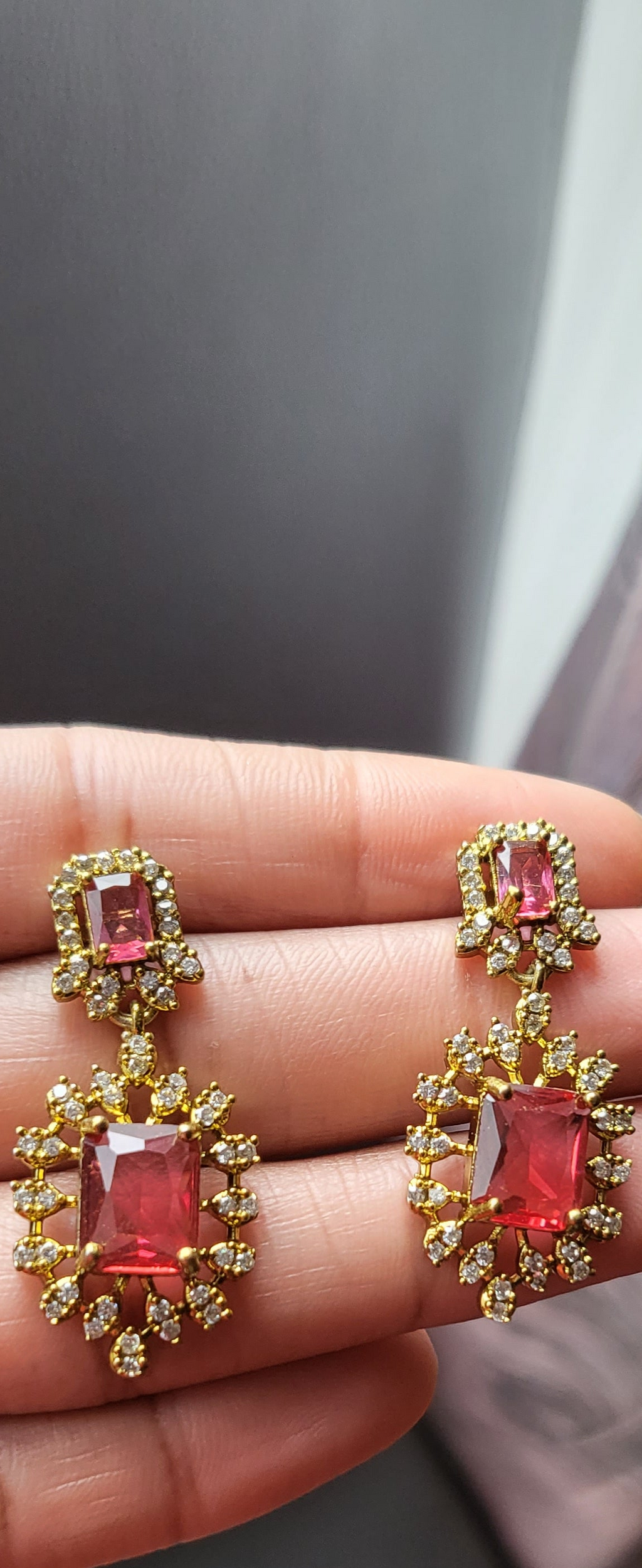 AD stone Necklace and Earrings