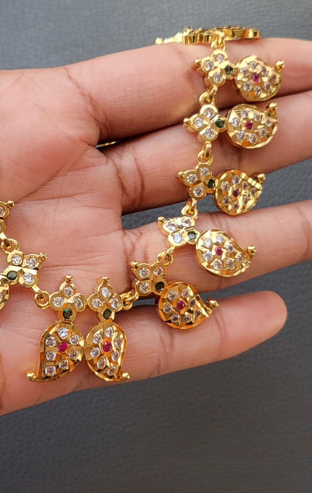 Mango Design Necklace - AD STONE