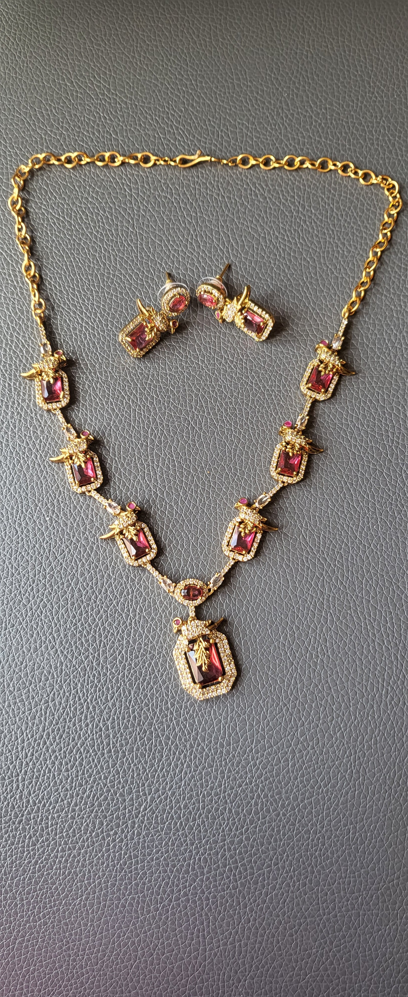 Ad stone Style 2 Necklace and Earrings