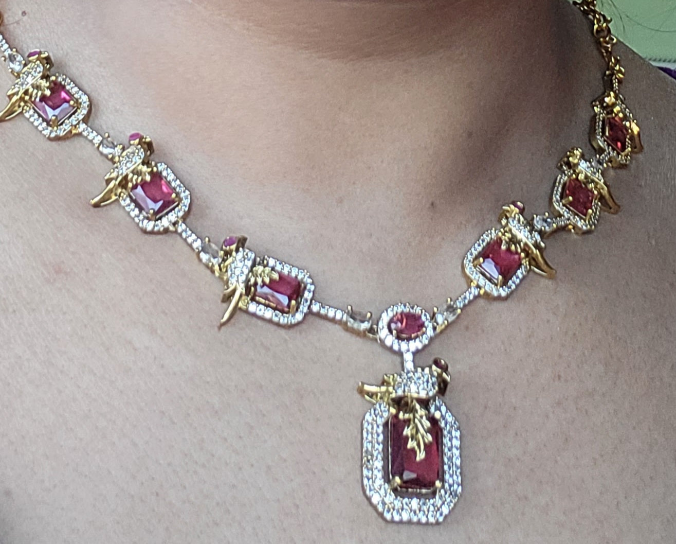 Ad stone Style 2 Necklace and Earrings