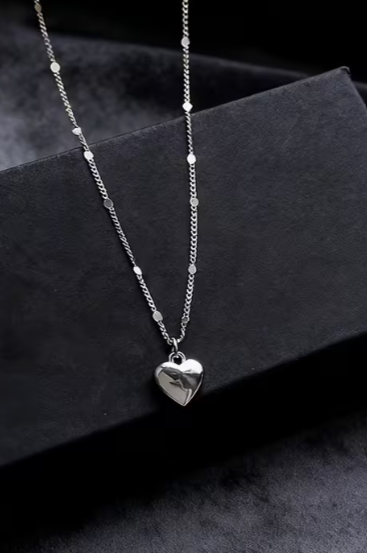 Women’s Stainless Steel Gold-Plated Heart Pendant Necklace