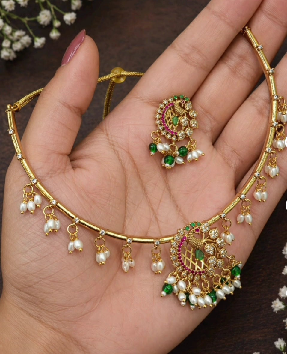AD Necklace and Earrings No - 506
