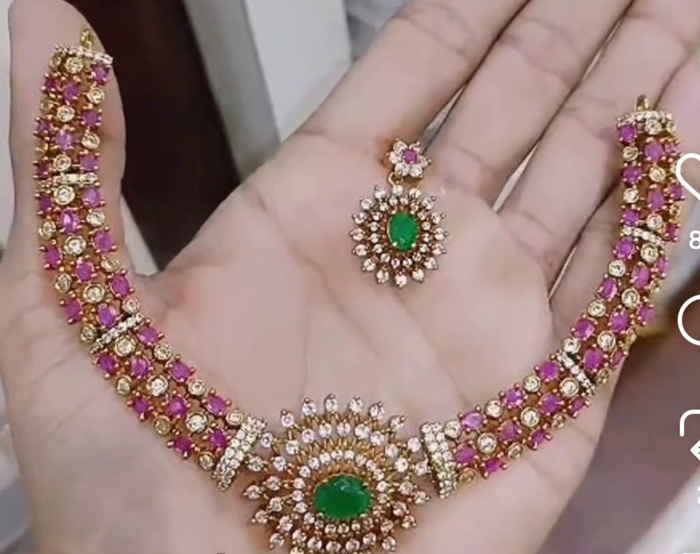 AD-333 Beautiful Necklace and Earrings
