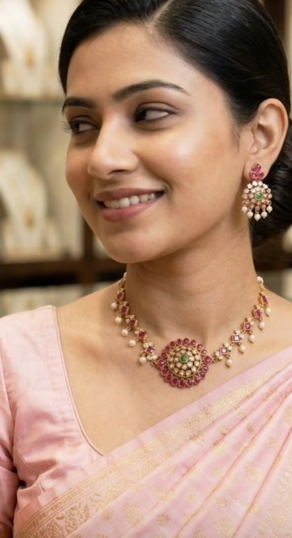 AD Necklace/Chocker and Earrings No - 508