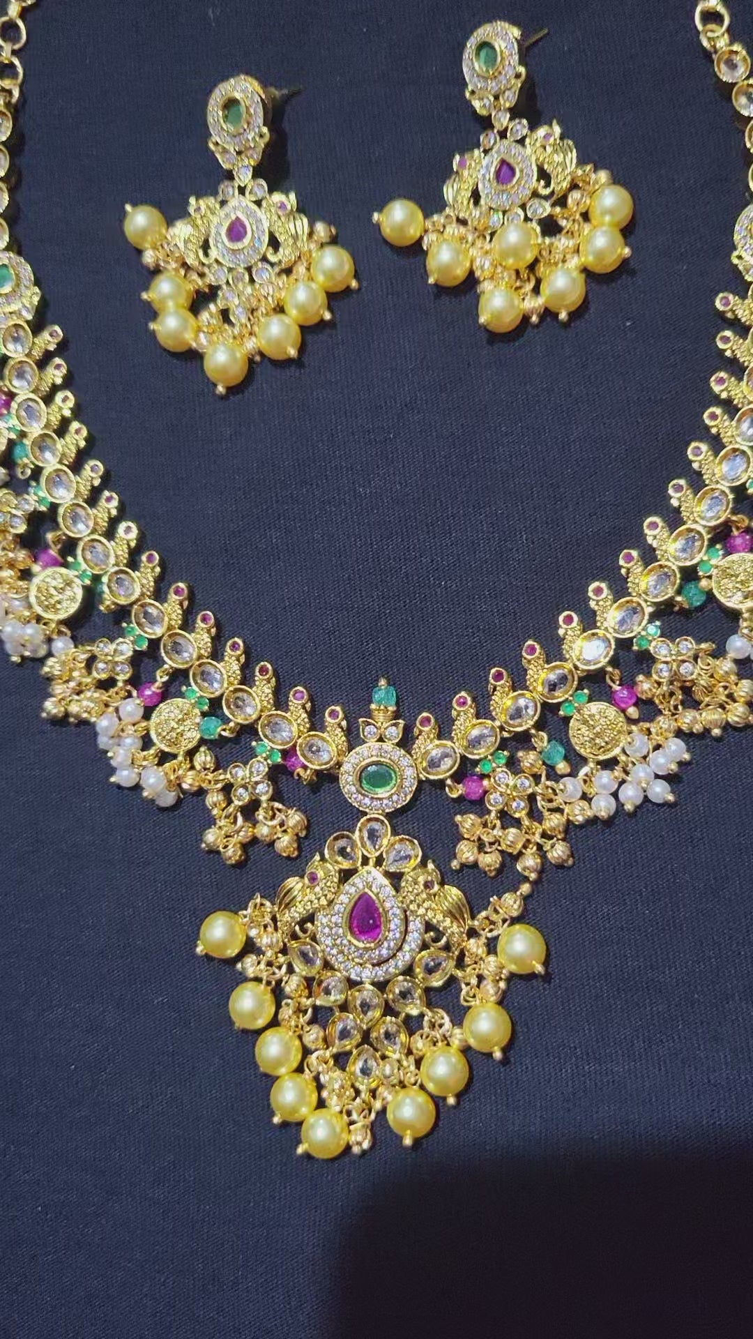 777 Elegant AD stone Necklace and Earrings